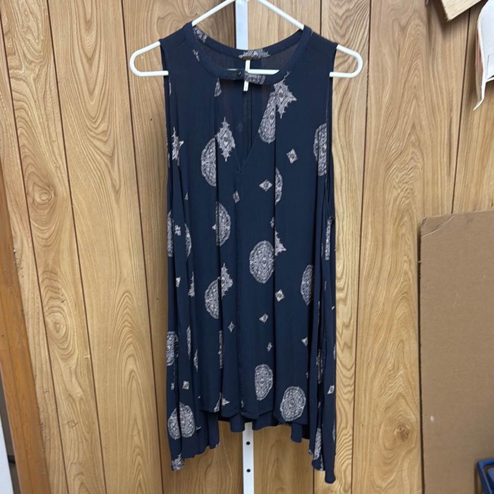Free People Tree Swing Medallion Pring Tunic Dress Medium - Picture 2 of 7